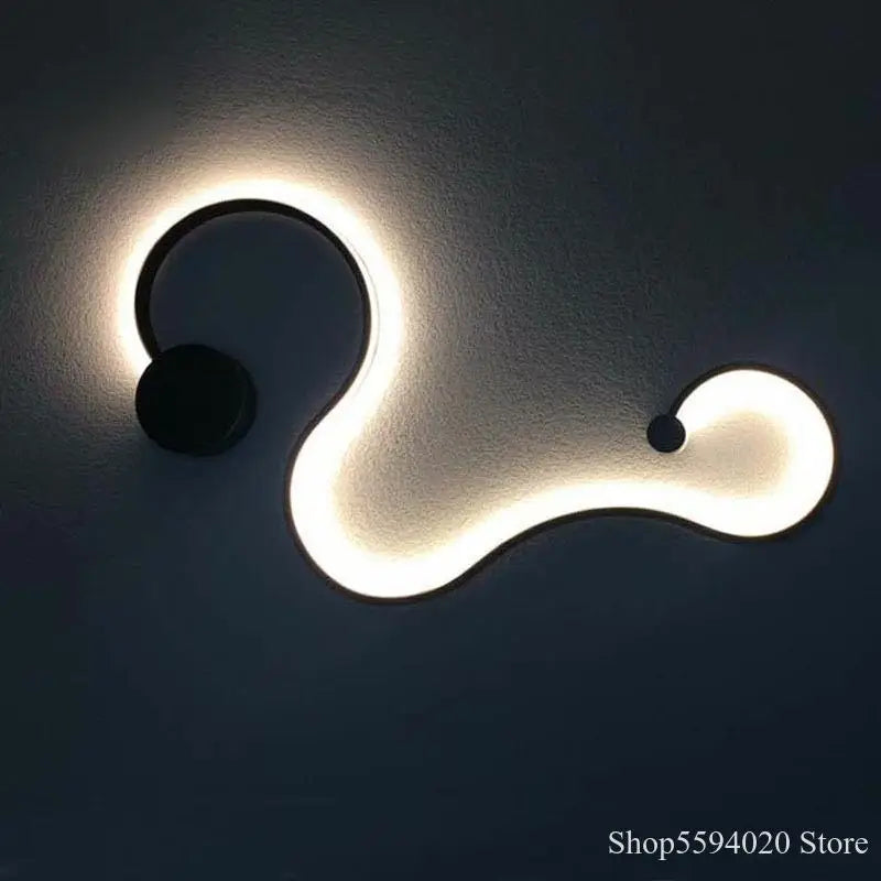 Afralia™ Snakelike LED Wall Lamp for Living Room Bedroom Home Decor