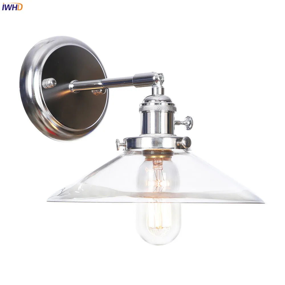 Afralia™ Modern Amber Glass Ball LED Wall Lamp for Home Bedroom Stair Mirror