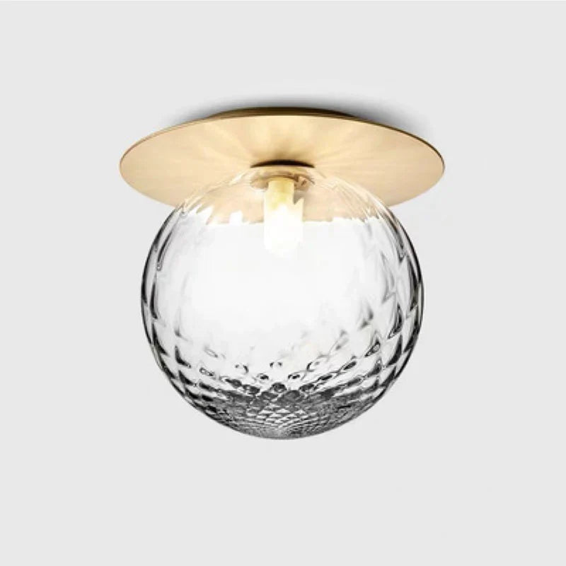 Afralia™ Glass Ball Ceiling Lamp: Nordic Minimalist Round Hallway Light with Modern Design