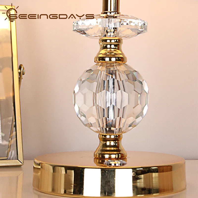 Afralia™ Crystal Ball Table Lamp | Modern European Design