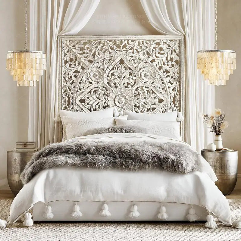 Afralia™ Silver Shell Chandelier | Vintage Art Deco Lighting for Kitchen, Bedroom, Foyer