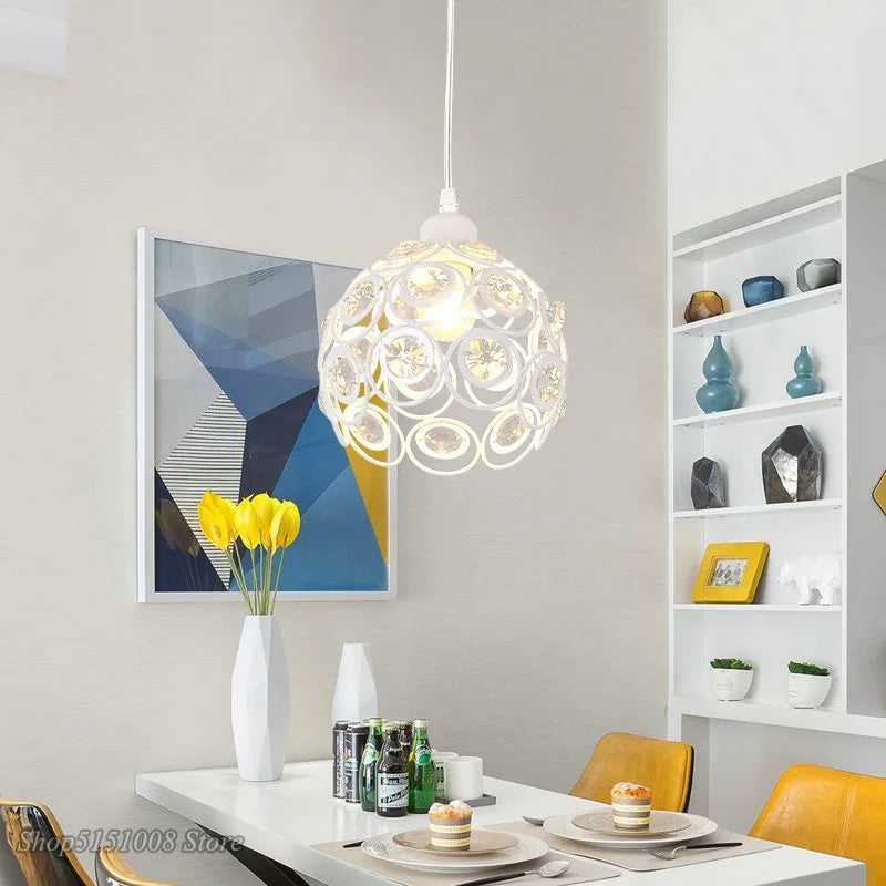 Afralia™ LED Crystal Pendant Light: Modern Nordic Luminarias for Living Room, Bedroom, Kitchen - Decor Lighting Fixtures