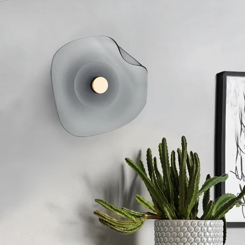 Afralia™ Nordic LED Glass Wall Lamp for Living Room Bedroom Study Corridor