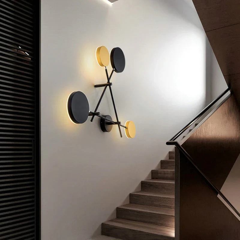 Afralia™ Adjustable Rotating LED Wall Sconce with Switch, Modern Stair Hallway Fixture