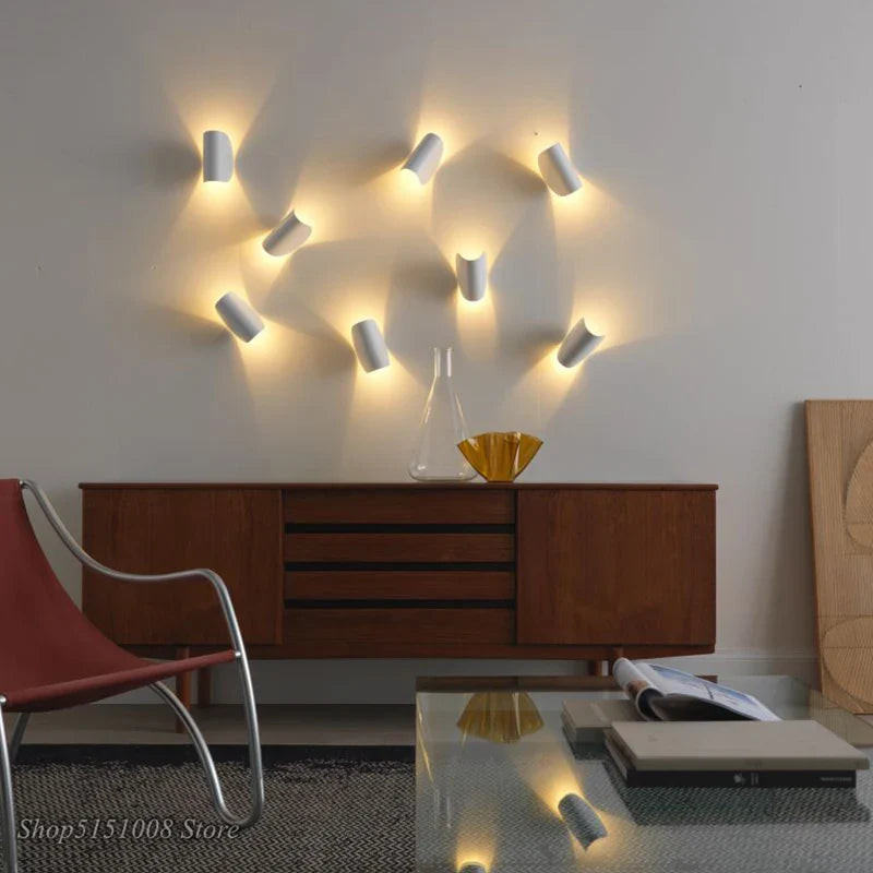 Afralia™ Rotating LED Wall Lamp: Modern Nordic Style for Bedroom, Living Room Decor