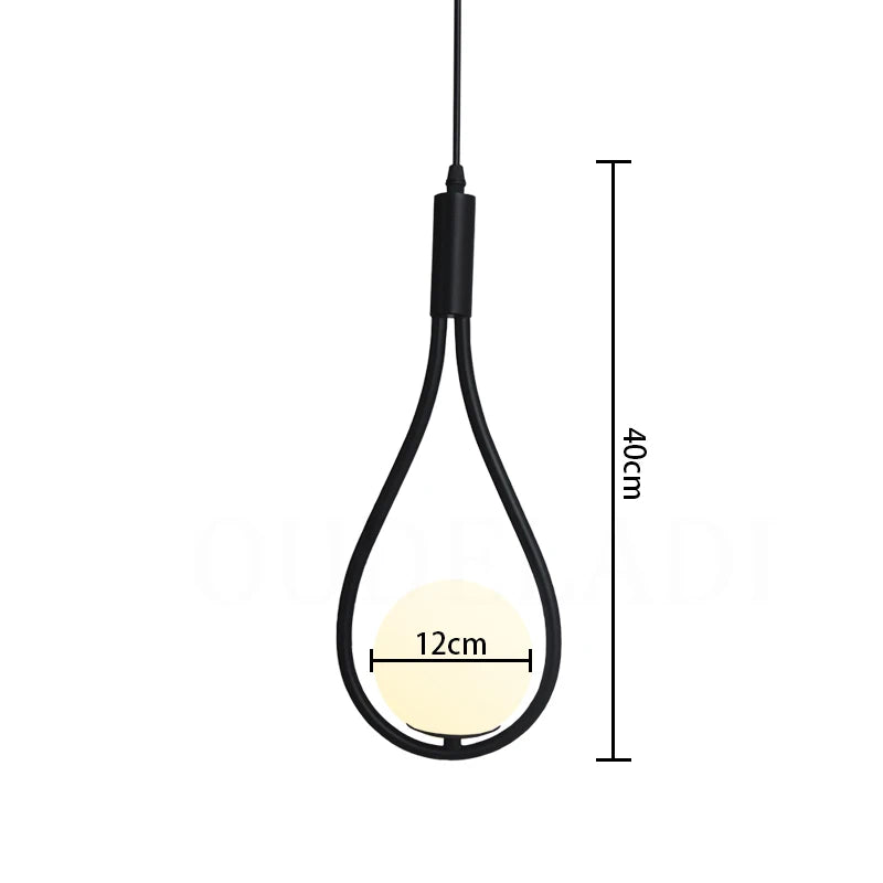 Afralia™ Modern Glass Ball Brass Pendant Lights - Nordic Bedroom Decor Lighting