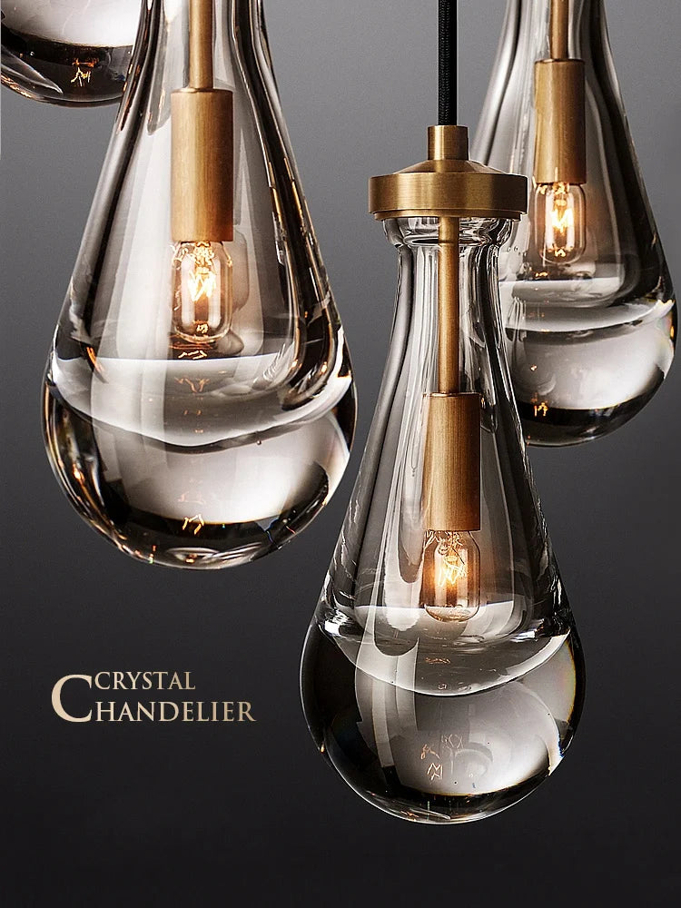 Afralia™ Crystal Pendant Light: Modern Luxe Drop for Restaurant, Bar, Bedside.