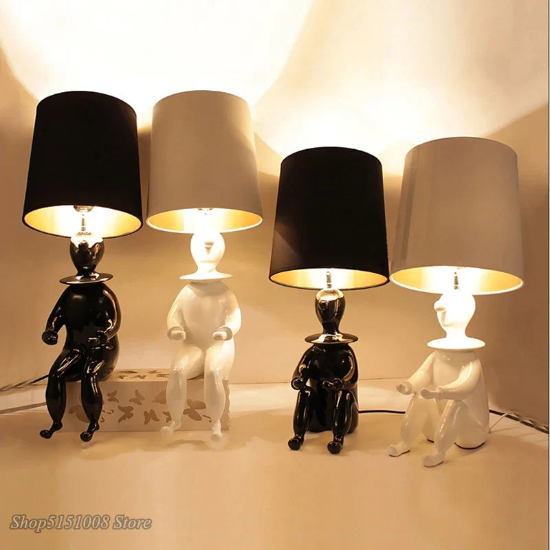 Afralia™ Clown Desk Lamp: Modern Style, Creative Design, Character Table Lighting for Bedroom.