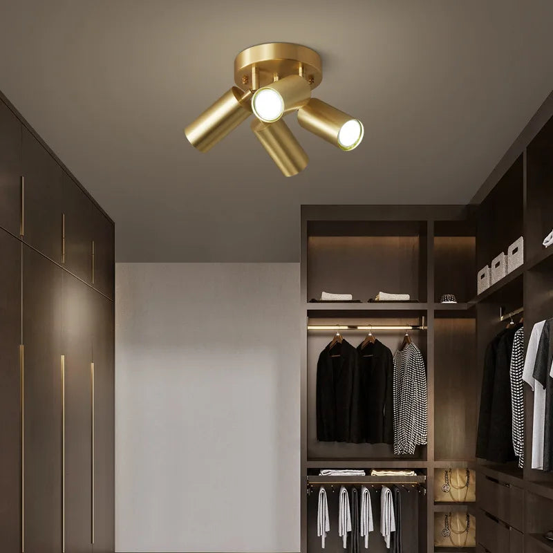 Afralia™ Nordic Brass Ceiling Light: Modern Minimalist Luxury for Dining, Living, Bedroom