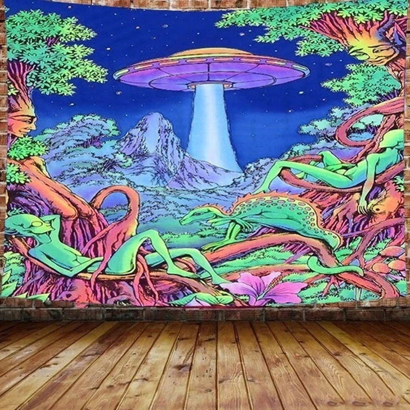 Afralia™ Illusory Mushroom Art Tapestry - Colorful Hippie Wall Hanging