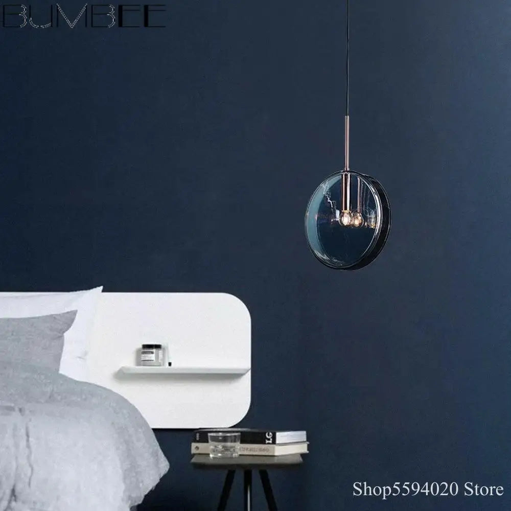 Afralia™ Glass Lustre Pendant Lights for Restaurant Bedroom Bar Cafe Dining Room