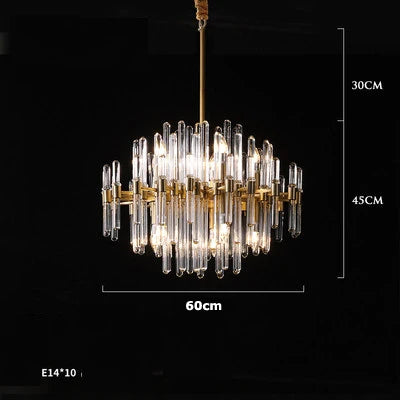 Afralia™ E14 LED Crystal Pendant Lights in Silver Gold Finish