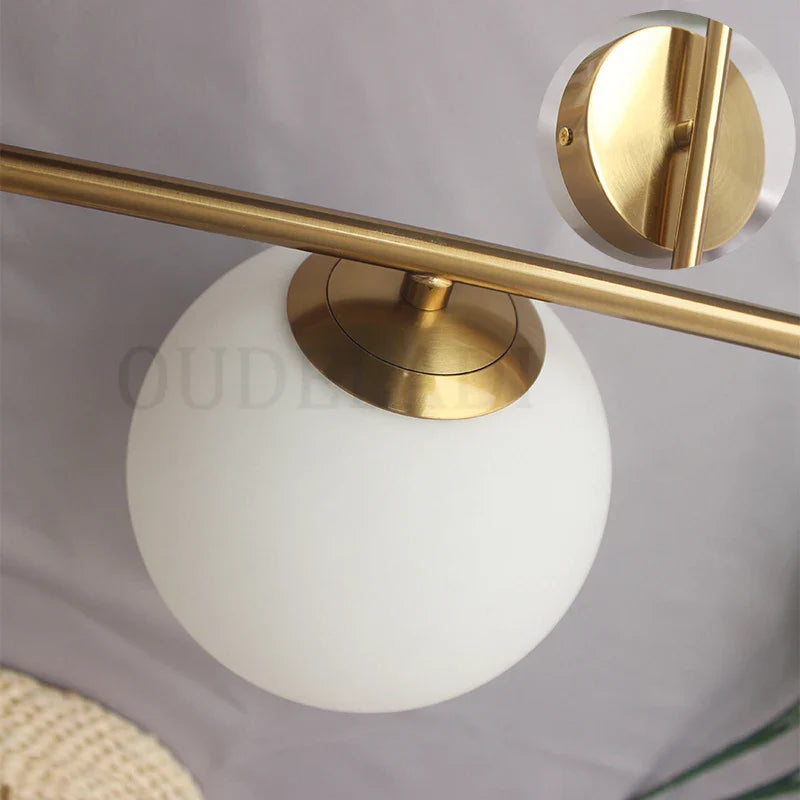 Afralia™ Glass LED Wall Lamp - Modern American Style for Living Room and Aisle