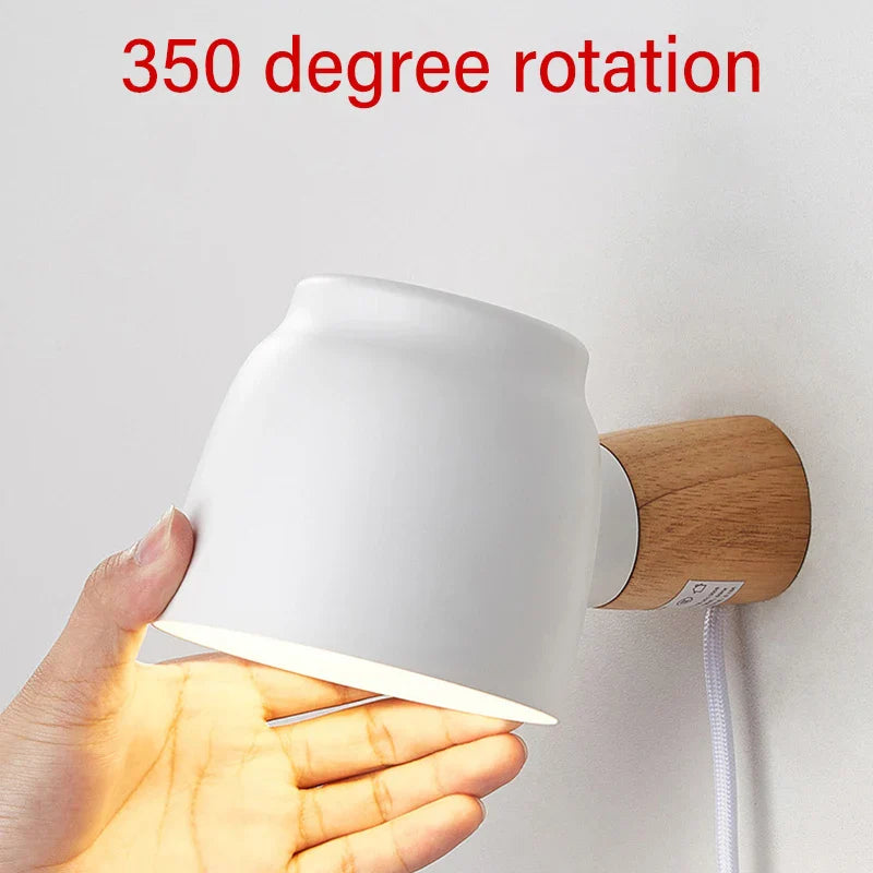 Afralia™ LED Wall Lamp with E14 Light Source and Switch for Indoor Illumination