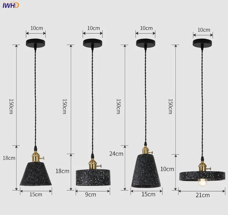 Afralia™ Cement Pendant Lamp: Nordic Modern Loft Style Industrial Lighting