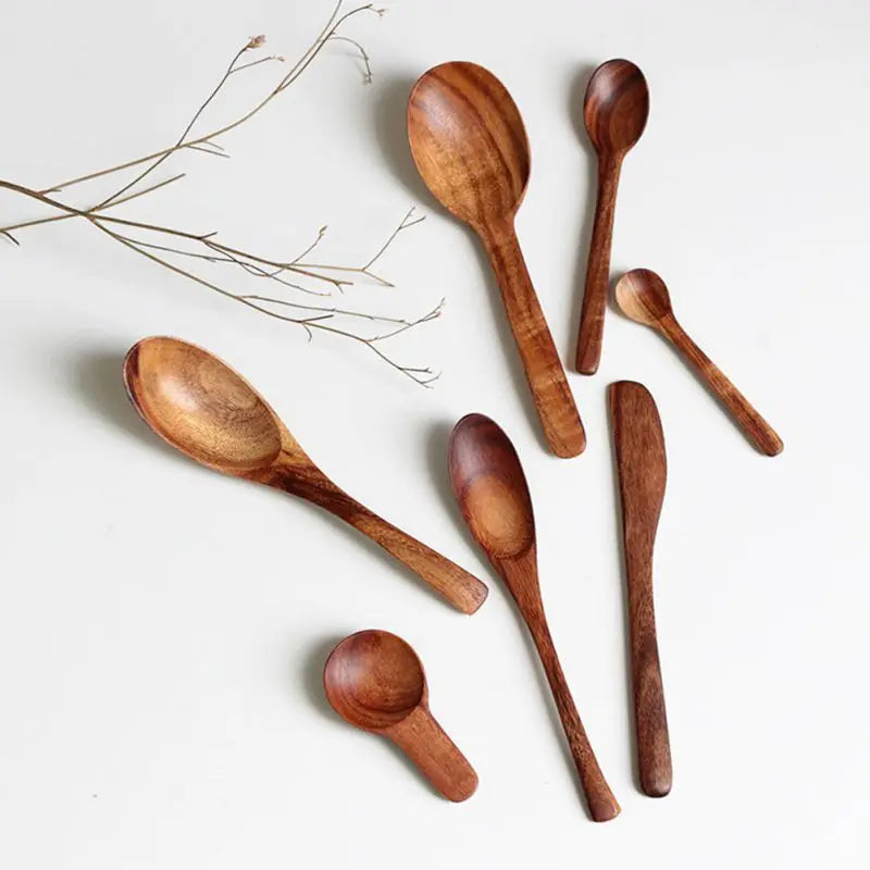 Teak Wood Colander Skimmer Spoon - Afralia™ Kitchen Tableware