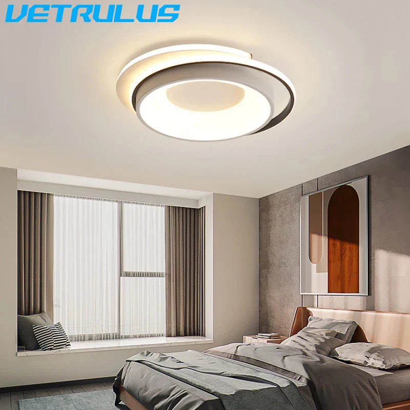 Afralia™ LED Chandelier Light for Living Dining Room, Modern Acrylic Surface Mounted Fixture