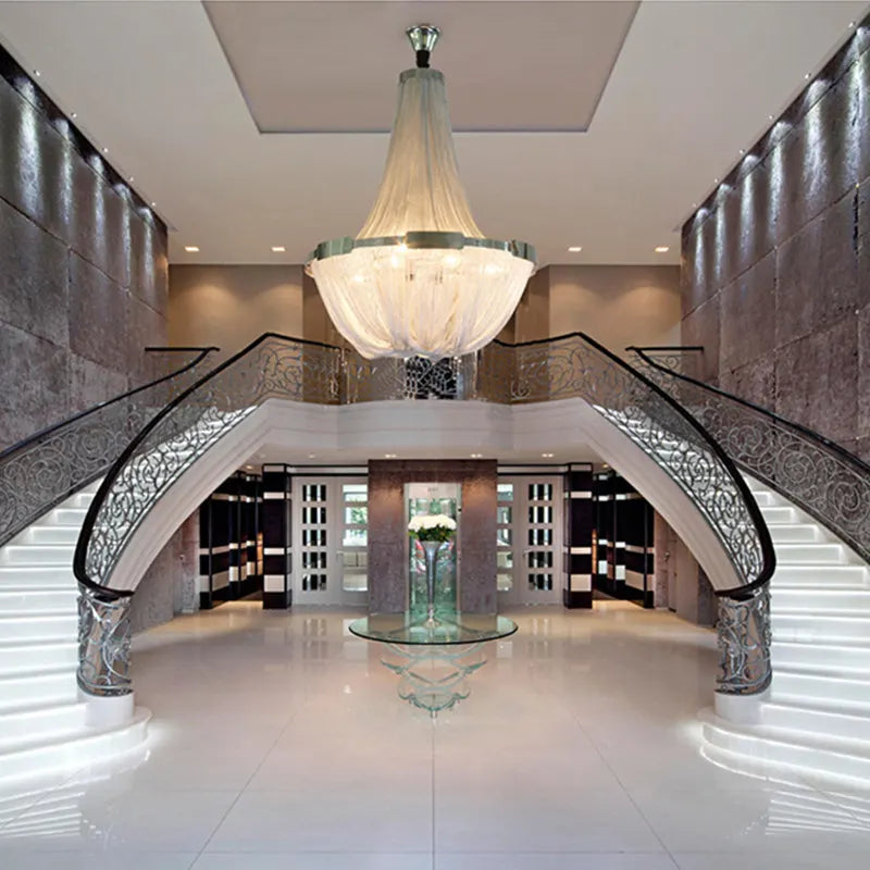 Afralia™ Vintage Chandelier Chain LED Lustres Hanging Lamp E14 Aluminun Tassel