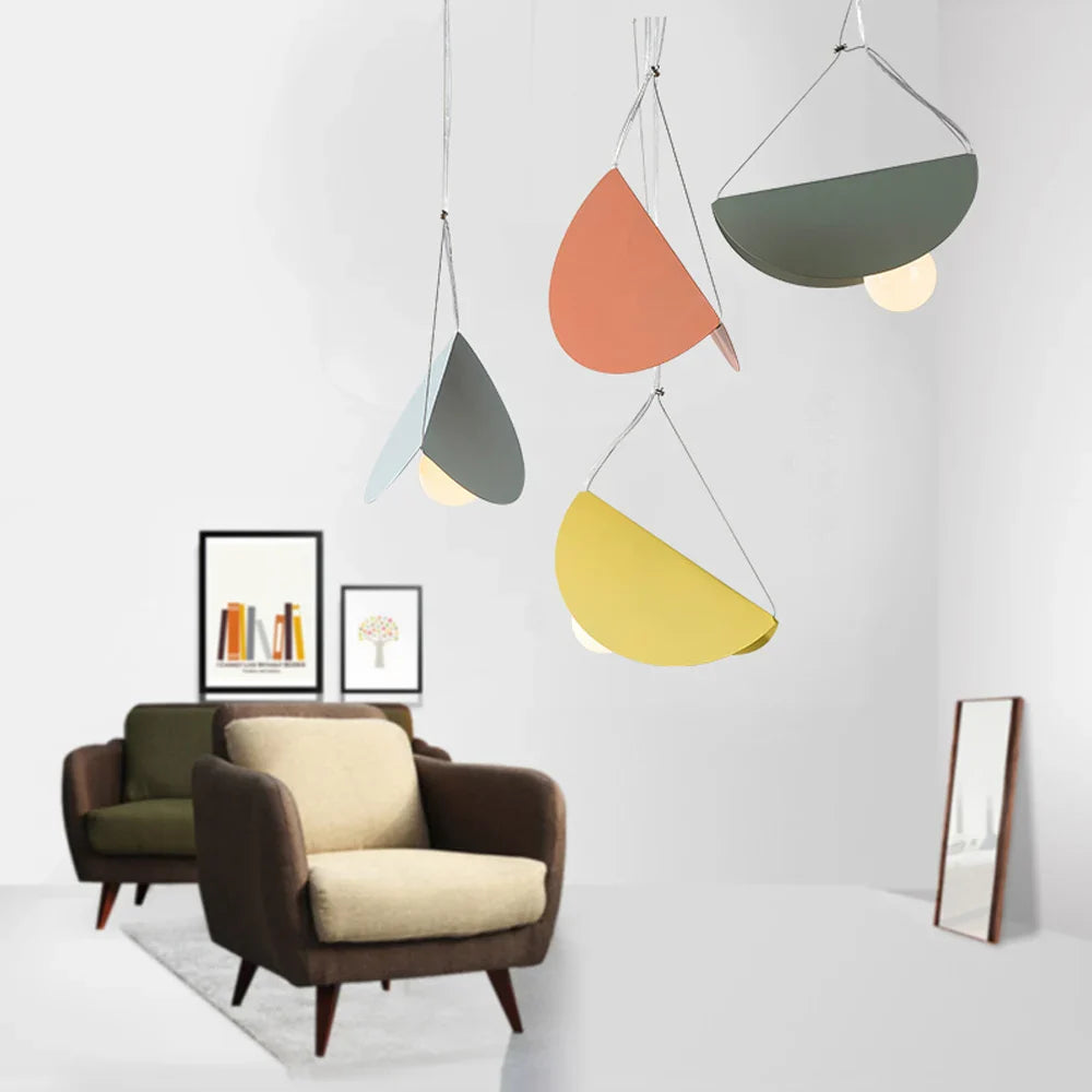 Afralia™ Geometric LED Pendant Light for Colorful Indoor Decor