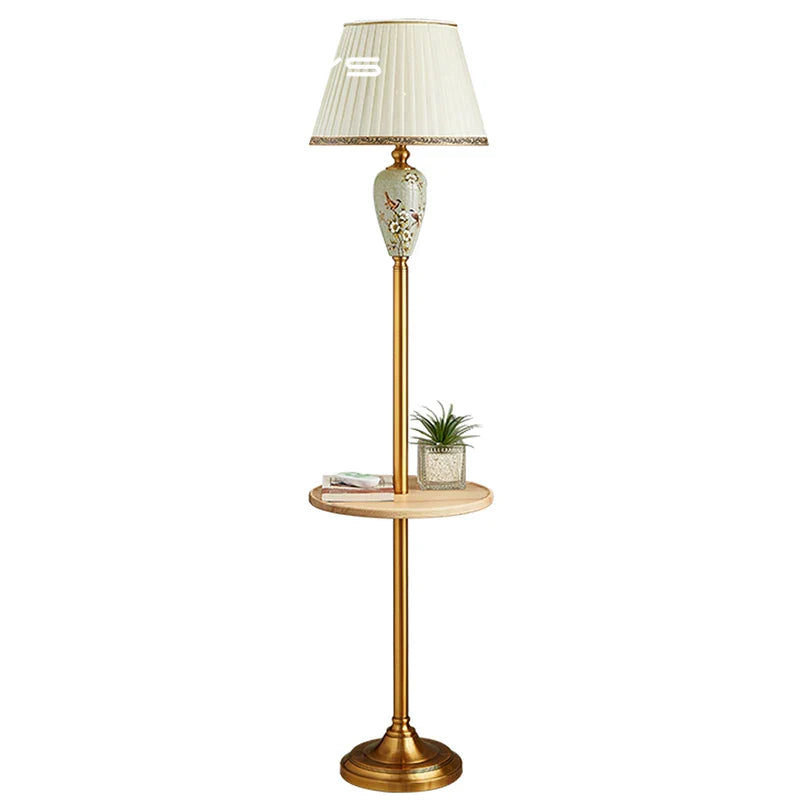 Afralia™ Ceramic Floor Lamp for Living Room Bedroom, American Style, Study Bedside Lighting