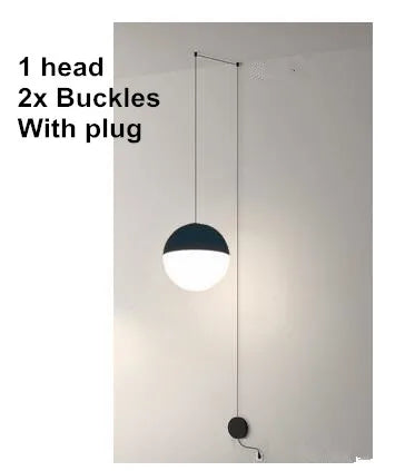 Afralia™ Geometric Glass Ball LED Pendant Chandelier Ceiling Lamp for Living Dining Bedroom