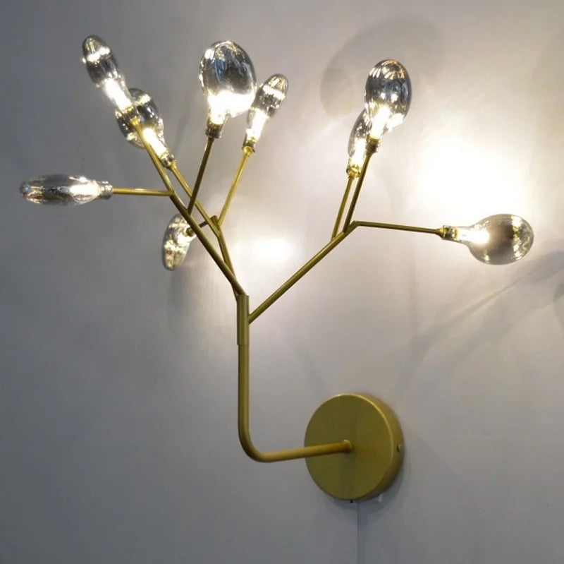 Afralia™ Firefly Branch Wall Lamp | Modern Tree Sconce Lighting