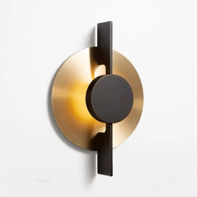 Afralia™ Iron Art LED Wall lamp: Modern Luxury Black Golden Sconce for Restaurant Foyer