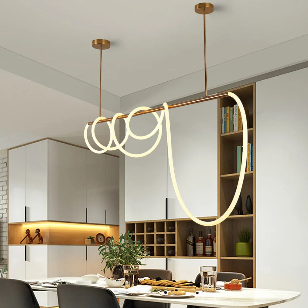 Afralia™ 360° Luminous LED Pendant Lights: Modern & Stylish Indoor Hanging Lamp for Living Room & Restaurant
