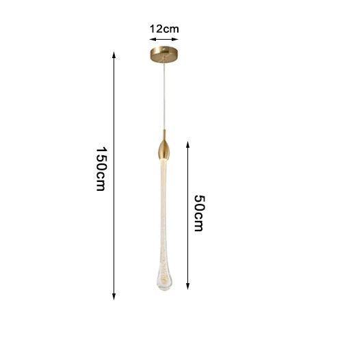 Afralia™ Luxury Crystal Chandelier - Gold Rectangle LED Staircase Dining Kitchen Lighting