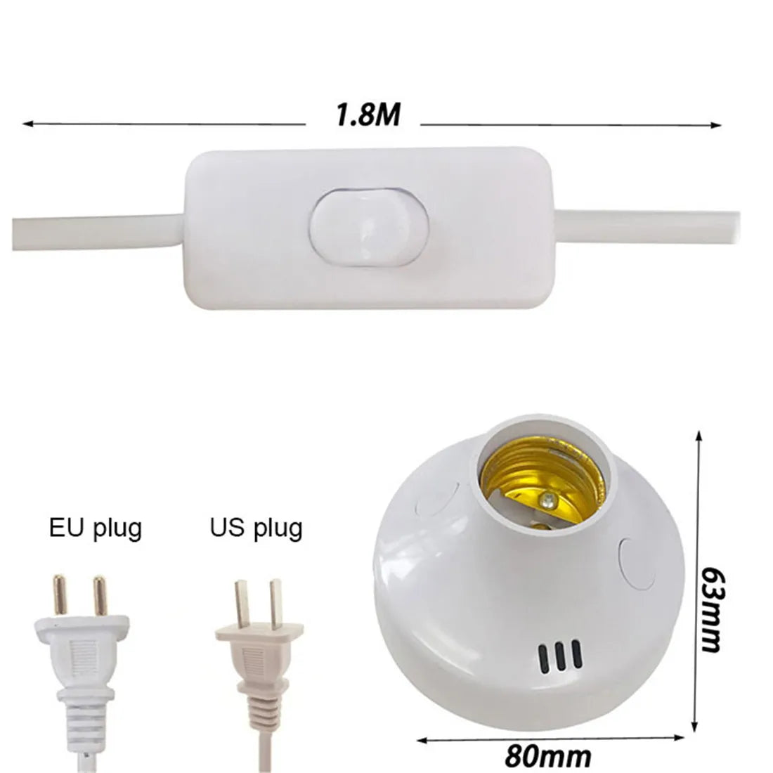 Afralia™ E27 LED Lamp Base with Timer, Wireless Screw Socket for Home Bedroom