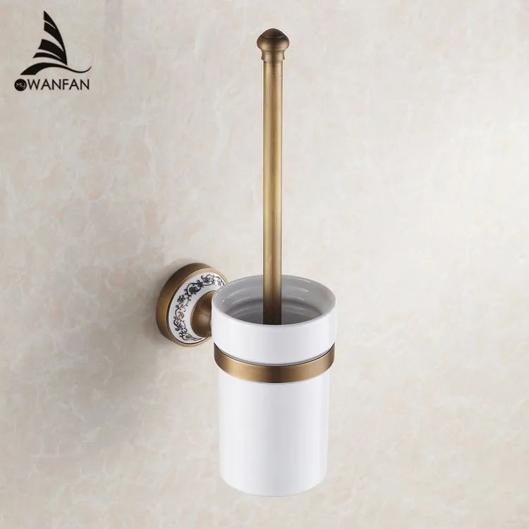 Afralia™ Bath Hardware Set: Toilet Paper Holder, Towel Rack, Tissue Holder, Cup Holder, Robe Hook