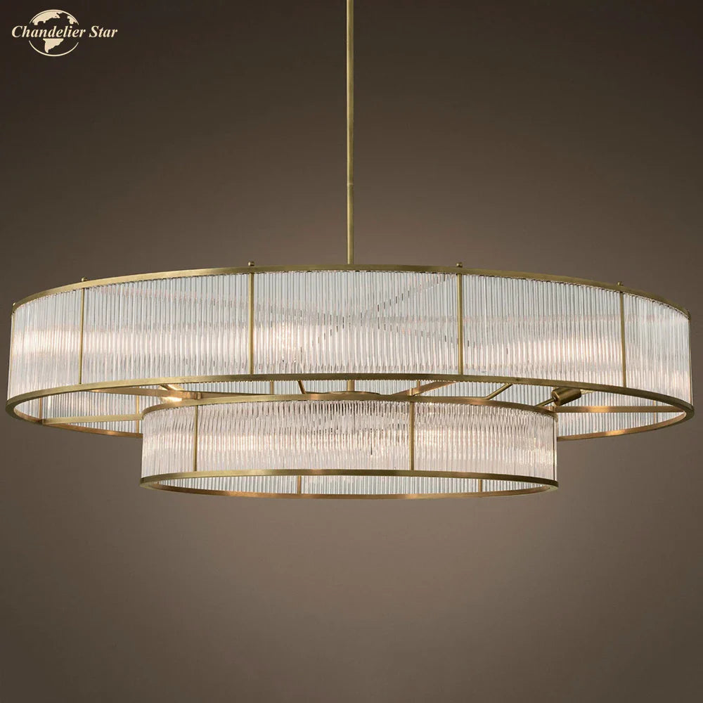 Afralia™ Glass Chandeliers: Elegant LED Pendant Hanging Lights for Home, Hotel, and Restaurant