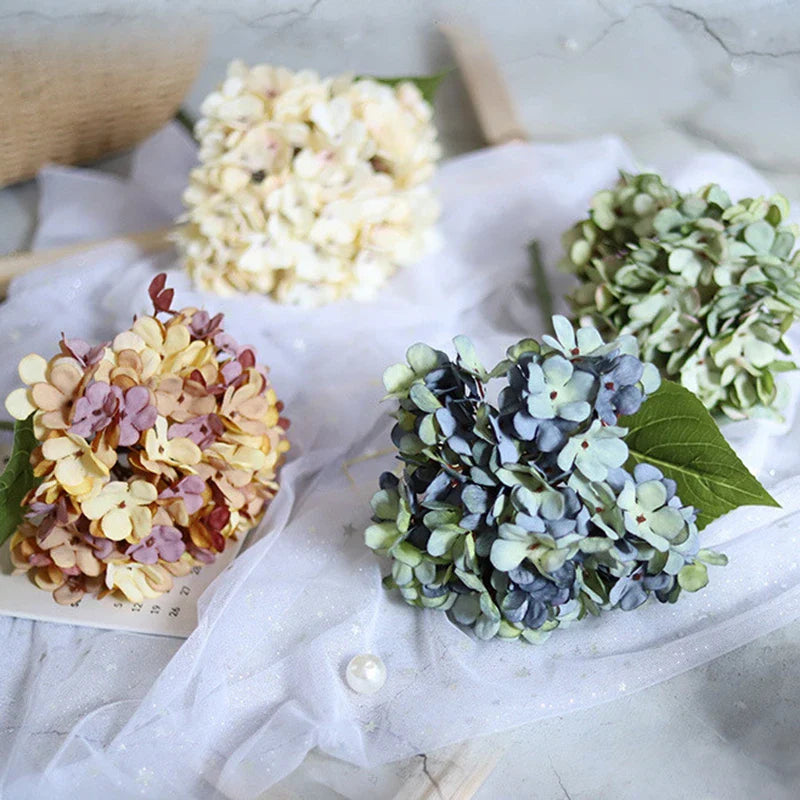 Afralia™ Silk Hydrangea Wedding Decor Single Bouquet DIY Flower Arrangement