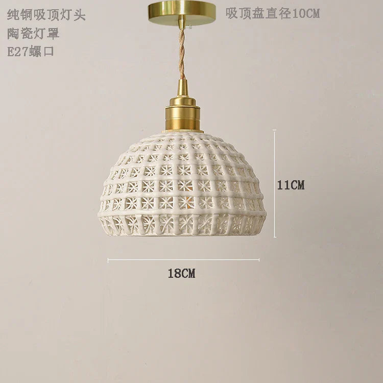 Afralia™ Nordic Style Ceramics Pendant Lights for Dinning Living Room, Modern & Vintage Design