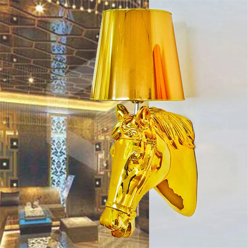 Afralia™ European Style Horse Lamp Wall Sconces for Creative Home Decor