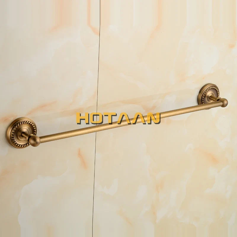 Afralia™ Brass Single Towel Bar in Antique Finish for Stylish Bathroom Décor