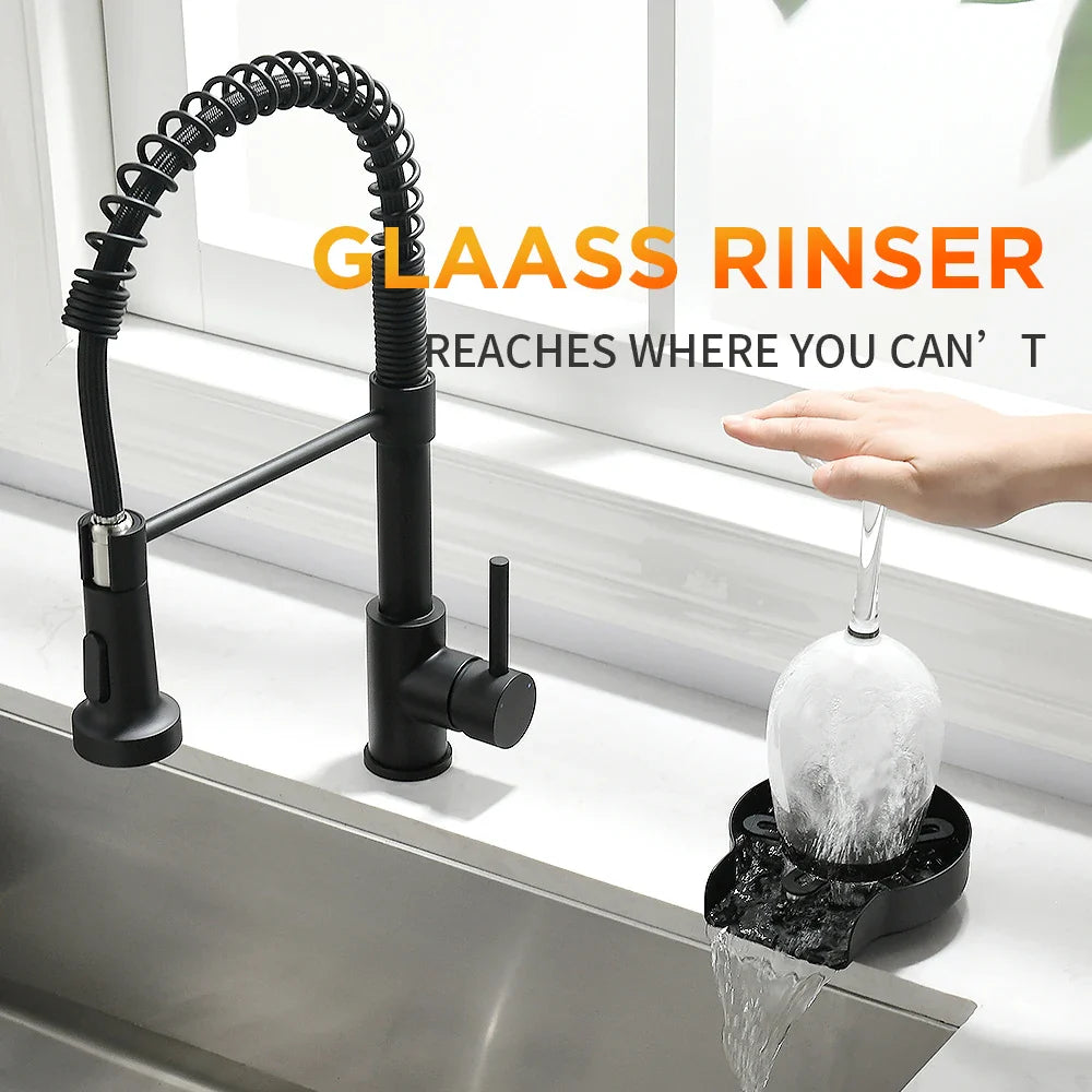 Afralia™ Glass Rinser: Automatic Cup Washer & Pitcher Cleaner for Home Kitchen