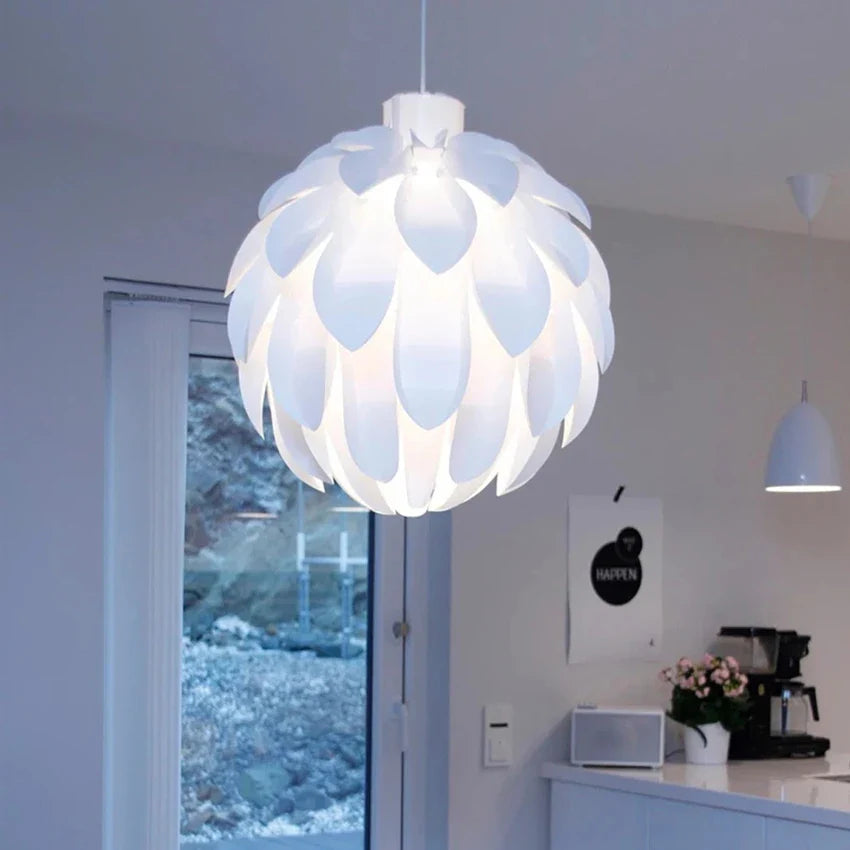Afralia™ Pinecone Pendant Light - Modern White Acrylic Lamp for Dining Room
