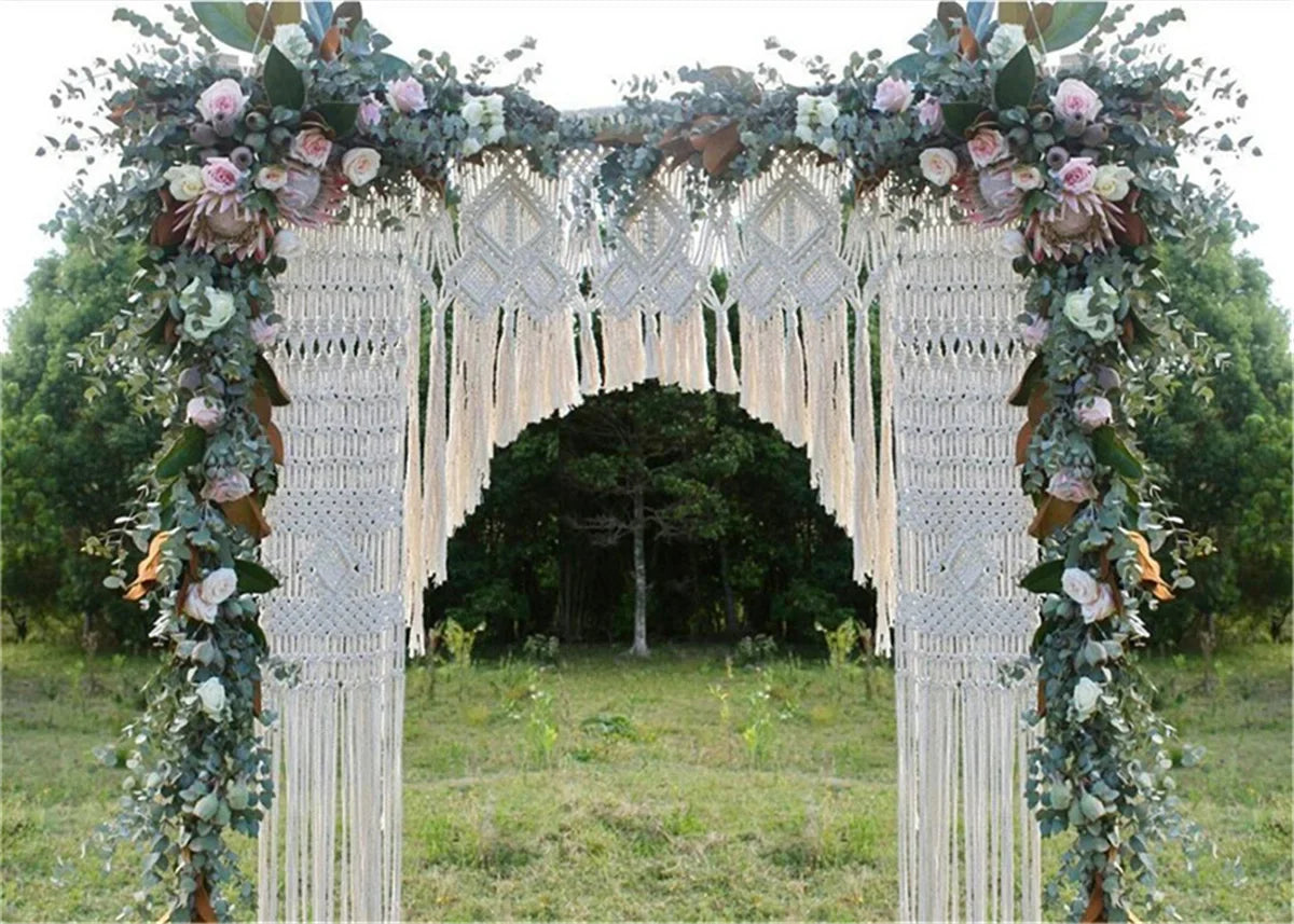 Bohemia Wedding Tapestry by Afralia™: Handwoven Macrame Wall Hanging & Background Decoration