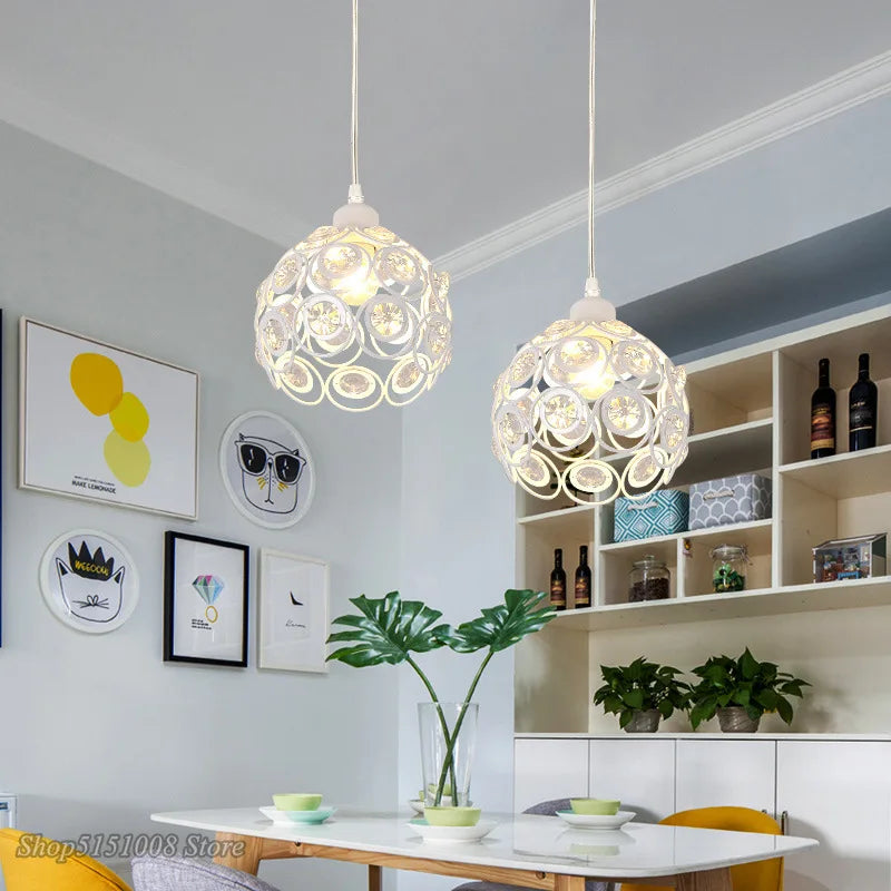 Afralia™ LED Crystal Pendant Light: Modern Nordic Luminarias for Living Room, Bedroom, Kitchen - Decor Lighting Fixtures