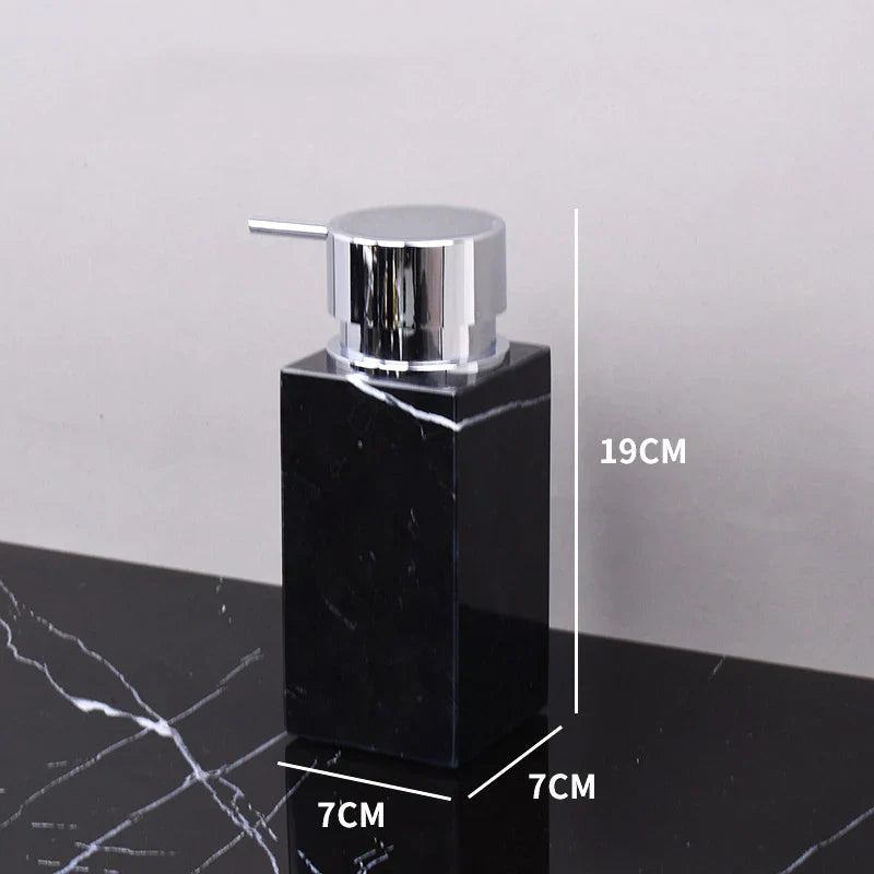 Afralia™ Black Marquina Marble Bathroom Set cue.opti