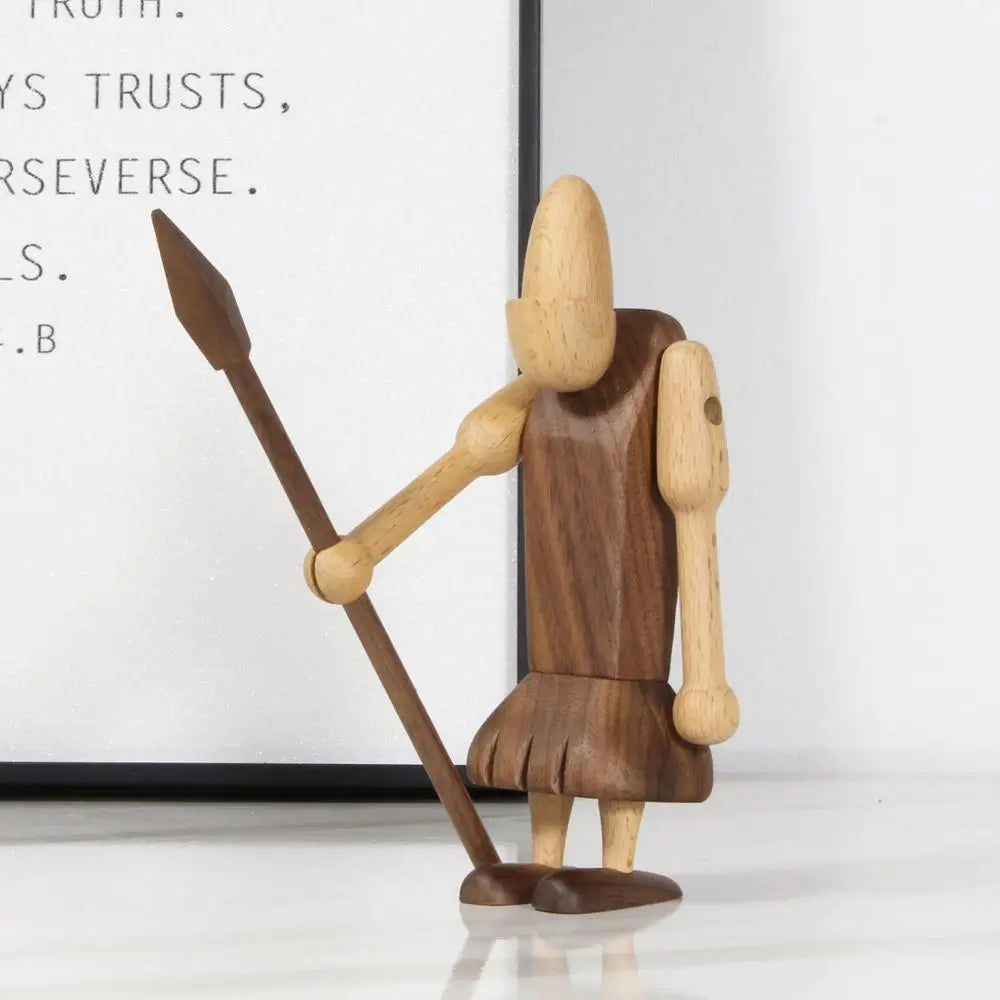 Afralia™ Black Walnut Wood Carving Figurines Nordic Style Room Decor Crafts & Gifts