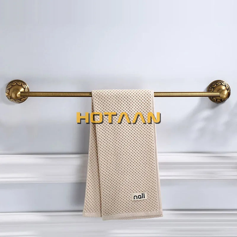 Afralia™ Brass Bathroom Accessories Set: Robe Hook, Paper Holder, Towel Bar, Soap Basket