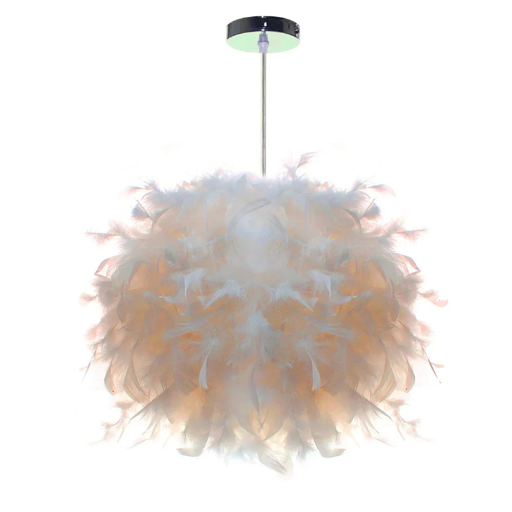Afralia™ Feather Pendant Light: Romantic Bedroom Living Room Suspension Lamp