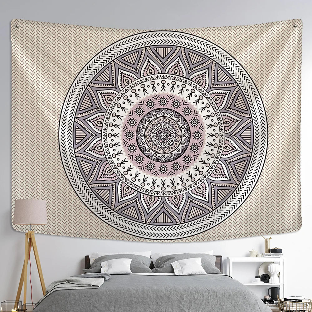 Afralia™ Indian Mandala Tapestry Wall Hanging Beach Shawl Mat Blanket Bohe Tapestries