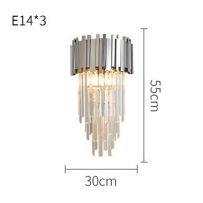 Afralia™ LED Crystal Wall Sconce for Bedroom and Foyer