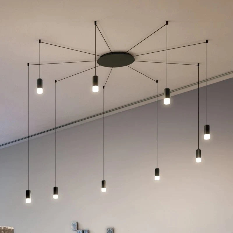 Afralia™ Spider LED Linear Pendant Chandelier - Modern Home Decor Lighting