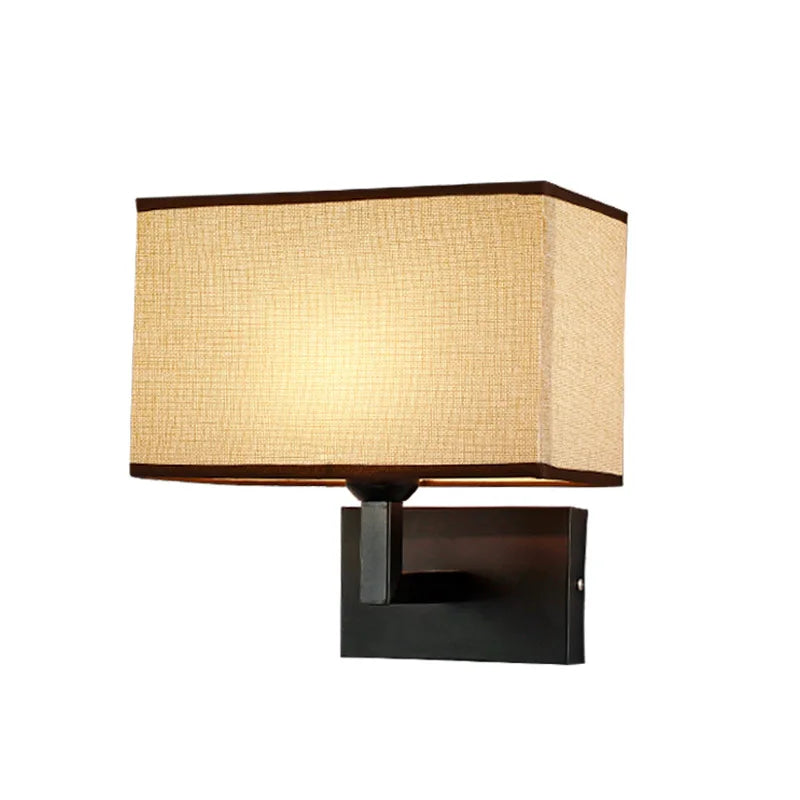 Afralia™ Hotel Fabric Wall Lamp: Nordic Modern Style, Chinese-Inspired. Bedroom, Staircase, and Bedside Lighting Solution.