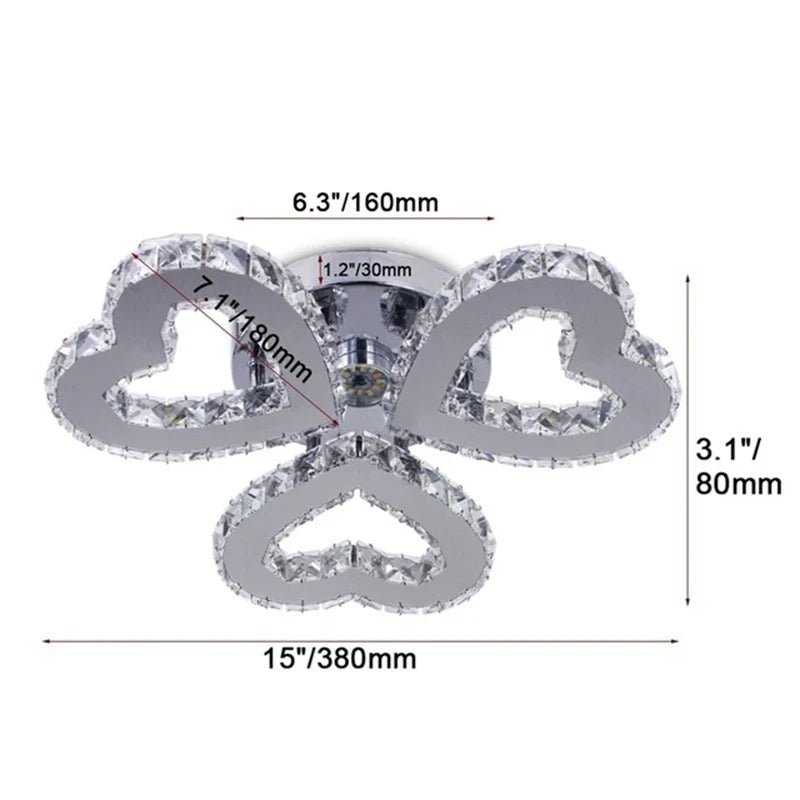 Afralia™ Crystal LED Ceiling Light Rings - Stainless Steel Plafonnier Lamp