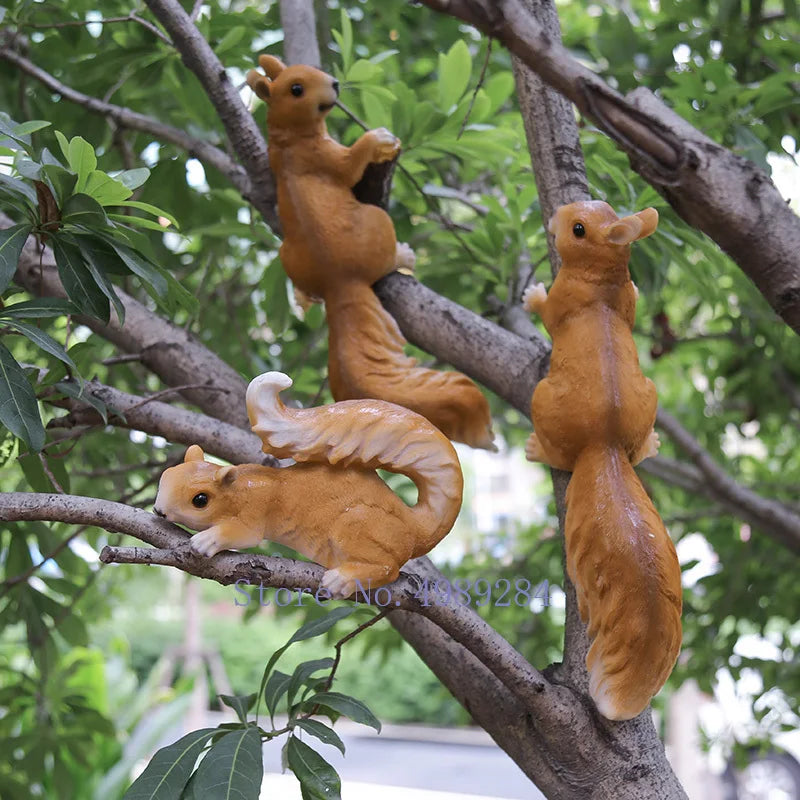 Afralia™ Resin Squirrel Garden Decoration - Simulated Animal Ornaments